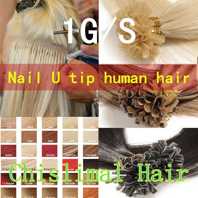 Wholesale Remy Human Hair Extensions Nail Tip U Tip Fusion Keratin 8A 16-26 Inch • $42.77