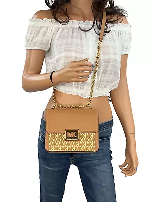 Michael Kors Sonia Small Mini Crossbody Bag Mk Brown Neutral  • $159.88