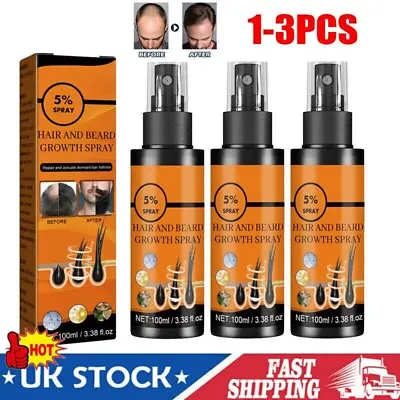 5 % Minoxidil Hair Growth Spray For Men&Women Hair Regrowth Treatment 100ml • £6.78
