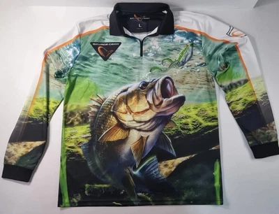 $28 • Buy Savage Gear Long Sleeve 1/4 Zip Fishing Shirt Size L