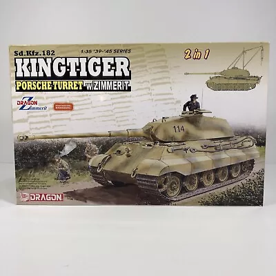 Dragon 1/35 #6848 King Tiger Kit Porsche Turret W/zimmerit 2 On 1 US Seller New • $57