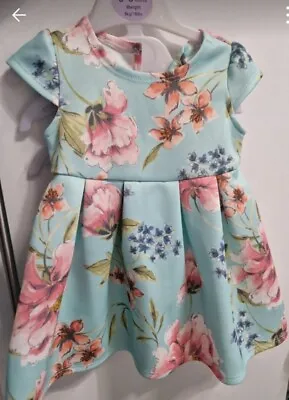 Baby Girls Floral Occasion Dress 6-9 Months • £5