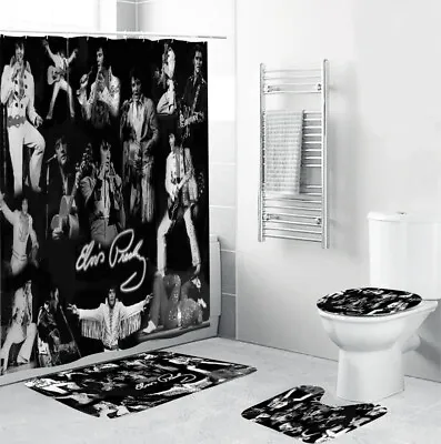 Gift For Fans Music Famous Person Elvis Presley Ver6 Shower Curtain Sets • $34.99