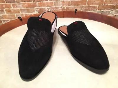 ED Ellen Degeneres Black Suede Valentine Heart Klyde Slip-on Mules 8 NEW • $34.95