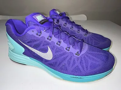 Near New NIKE Lunarglide 6 Hyper Grape Purple Running Sneakers US 9 #27980 • $50