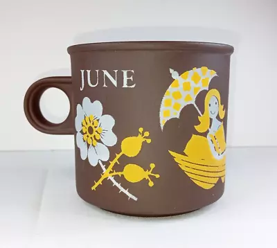 Vintage Hornsea Vitramic JUNE Month Love Mug Cup Ken Townsend 1970s • £12