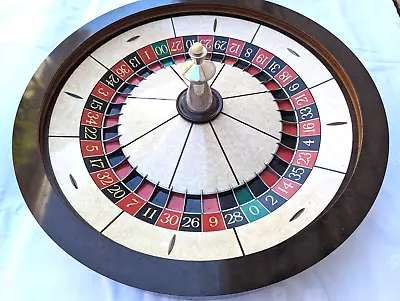 Vintage Paul Tramble Roulette Wheel 30   Double Zero Great Condition • $4300