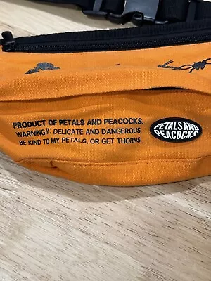 Petals And Peacocks Orange Fanny Hip Waist Pack Crossbody Bag Rave • $17