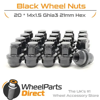 Wheel Nuts (20) Black For Ford Transit Custom [Mk1] 12-23 On Original Wheels • £29.99