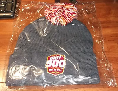 2024 Indy 500 108th Gray Beanie Gainbridge Maroon Pompom NIP  FREE SHIPPING • $7.99