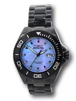 Invicta Pro Diver Men's 48mm Blue Mother Of Pearl Black Stainless Watch 23069 • $101.79