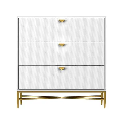 Clihome Wood 3-Drawer Nightstand Dresser For Bedroom Side Table Storage Cabinet • $216.32