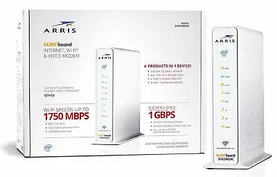 $99.99 • Buy ARRIS SURFboard SVG2482AC Cable Modem Router 3-in-1 Wifi Internet (Renewed)