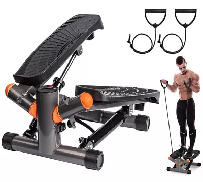 Mini Stepper Exercise Machine Stair Equipment With Resistance Bands LCD Monitor • $59.99