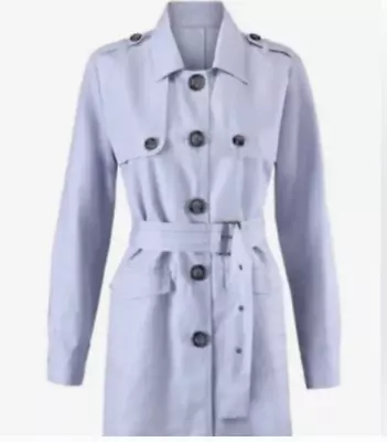 Cabi #5296 Tanner Trench Coat In Silver Lake - Lavender - Linen Size M • $8