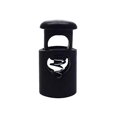 25 Pack Cord Lock Single Barrel Spring Black Plastic Toggle Stopper Mini Size... • $16.76
