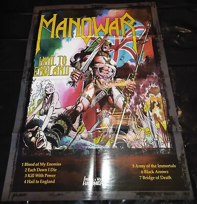 Manowar Hail To England / Children Of Bodom Rare Big Double Sided Poster Metal • $23