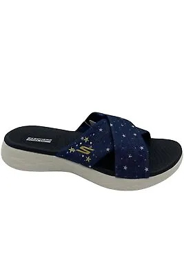 Skechers On-the-GO Patriotic Slide Sandals Starry Dark Denim • $32.99