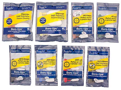 SWABITS Bore Tips RIFLE - SHOTGUN -  CLEANING  SWABS NO MORE PATCHES  • £9.99