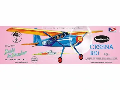 Guillows Cessna 180 508mm WS Balsa ModelKit. Free Flt/Pwrd Or Static #GUILL601 • $55.49