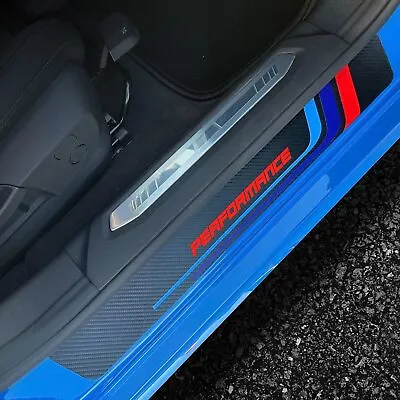 $11.69 • Buy 4x Car SUV Door Sill Plate Step Protector Tri Color For BMW X1/X3/X5 M5 Series