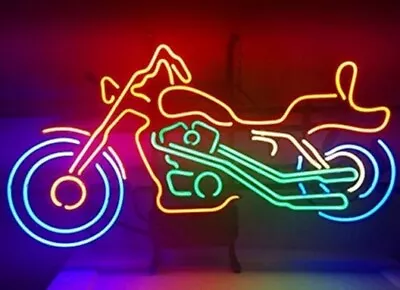 20 X16  Motorcycle Garage Open Neon Sign Lamp Light Glass Bar Beer Artwork JY • $135.98