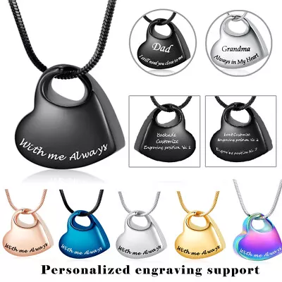 Hurt Heart Urn Pendant Necklace For Cremation Ashes Keepsake Memorial Jewelry • $12.88