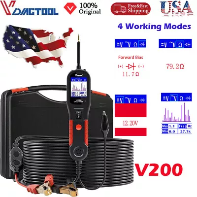 $59.99 • Buy VDIAGTOOL V200 Power Probe Electric Circuit Tester 6V-30V Electrical System Test