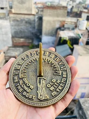 Sundial Clock With NauticalMart Brass Garden Sundial Clock - 8.5” Diameter • £51.26