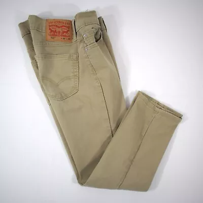 Levis 511 Mens FLEX Taper Low Rise Slim Fit Jeans 29x26 Tan Denim • $31.49