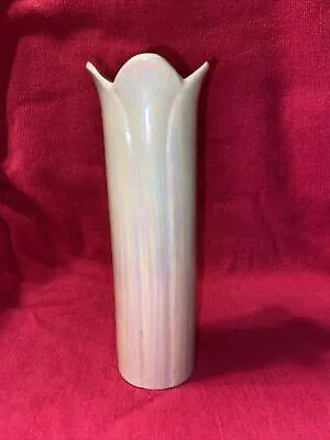 Vintage FTD Flower Vase Irridescent Scalloped Edges Bud Vase Made In Taiwan • $19.99