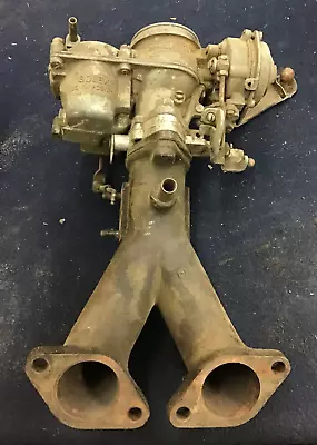 SOLEX Carburetor 32-34 PDSIT-3 And Intake Manifold Parts Or Repair R19 • $95