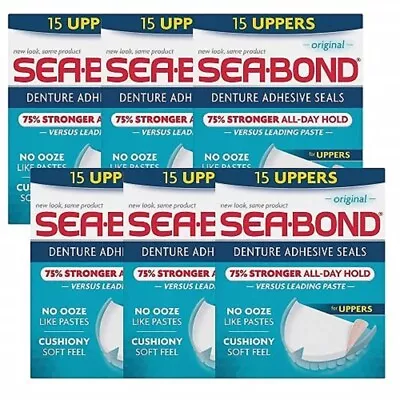 Sea-Bond Denture Adhesive UPPERS 15 Ct ( 6 Boxes ) • $25.94