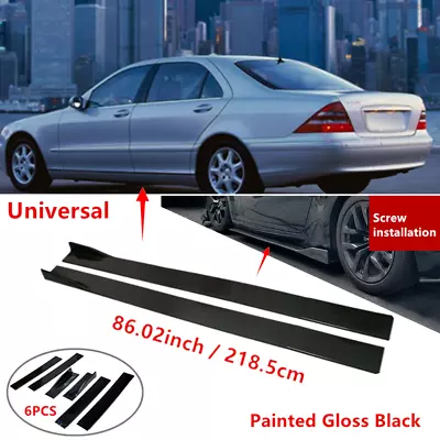 86 Universal Fit For Mercedes S Class W220 Side Skirt Lip Splitter Rocker Panel • $52.52