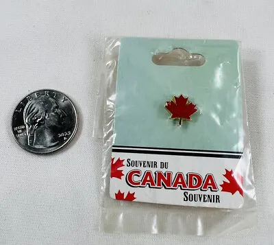 Canadian Maple Leaf Small Enamel & Metal Pin Pinback • $5.95