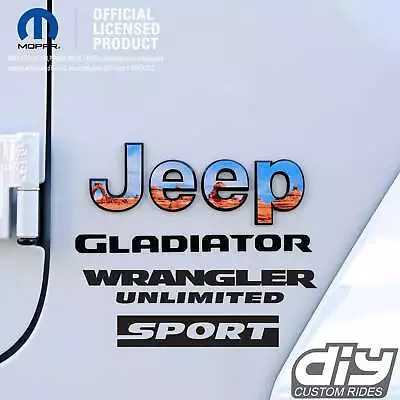 Jeep Wrangler JL Gladiator Fender Emblem Overlay Decals Moab Fits 2018+ • $24.99