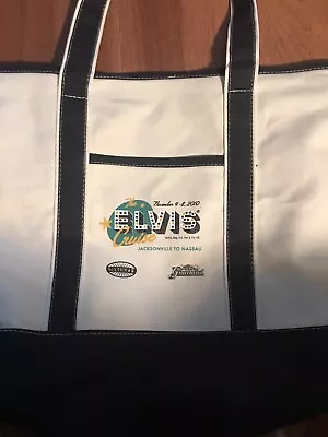 Elvis Presley Tote Travel Beach Carry-all Bag Books Crafts Canvas Cruise  2010 • $27