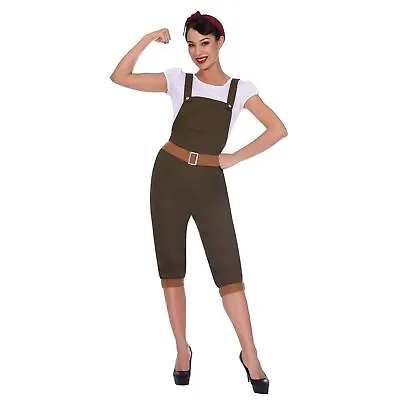 Vintage WWII Army Inspired Land Girl Costume - Size 16-18 • £16.15