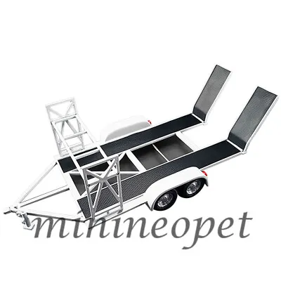 ACME GMP 18984 TANDEM CAR TRAILER With TIRE RACK 1/18 DIECAST MODEL WHITE • $42.45