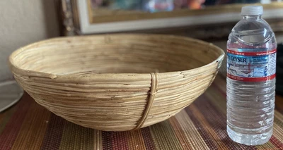 $19 • Buy Bamboo Spun Bowl ~Made In Vietnam ~ Great Condition, 12 1/2” Across, 6” Tall