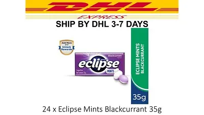 24 X Wrigley's Eclipse Blackcurrant Mints Sugarfree Candy Tin Fresh Breath 35g • $109.90