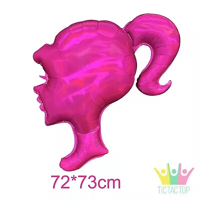 Barbie Head Theme Foil Balloon Set Party Decorations Supplies Lolly Loot Bag • $4.95