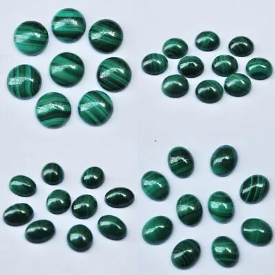 8mm 10mm 12mm Genuine Malachite Gemstone Round Oval Cab Cabochon Lot • $9.99