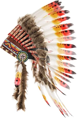 $89.99 • Buy Feather Headdress | Native American Indian Inspired | Choose Color