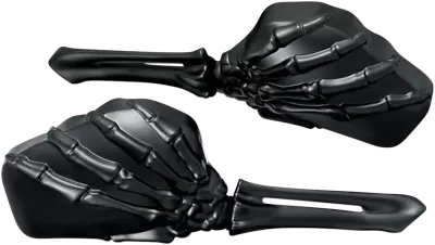 $191.95 • Buy Kuryakyn 1758 Black 3  X 5 Black Skeleton Hand Screw In Motorcycle Mirror Set