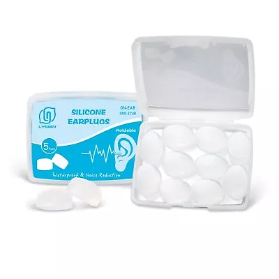 Silicone Moldable Sleep Earplugs Noise Reduction 27dB SNR 5 Pairs - Noice Ca... • $14.66
