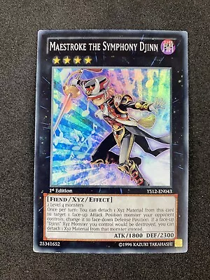 Yugioh Maestroke The Symphony Djinn YS12-EN043 1st Edition LP • $1.16