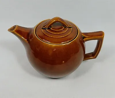 Vintage McCoy Art Deco Ball Shape Brown Teapot 2 Cups • $8.95