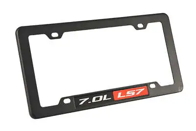 2005-2013 Corvette Z06 Black & Red 7.0L LS7 427 Emblem W/ Black License Frame • $16.91