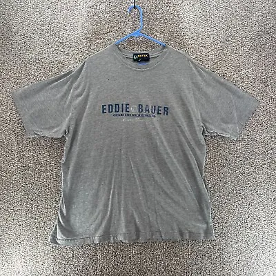 VINTAGE Eddie Bauer Shirt Mens Extra Large Grey EBTEK Short Sleeve 90s Y2K VTG • $16.95